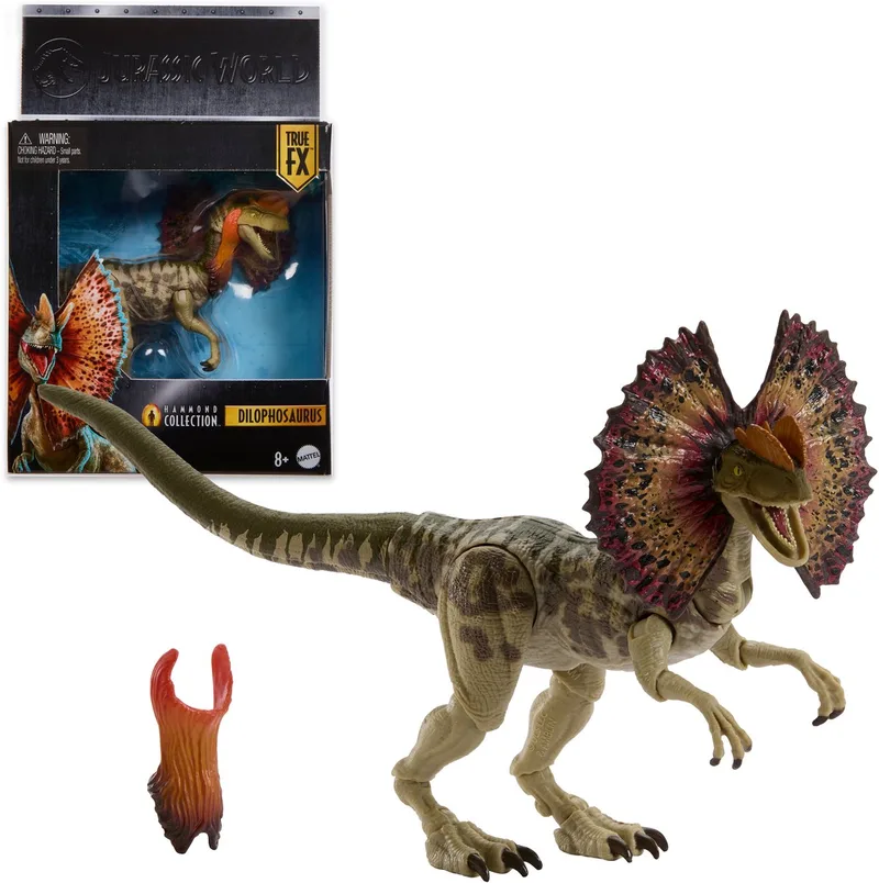 Jurassic World Rebirth Hammond Collection Action Figure Dilophosaurus Action Figuur by Mattel in Multicolour – product photo