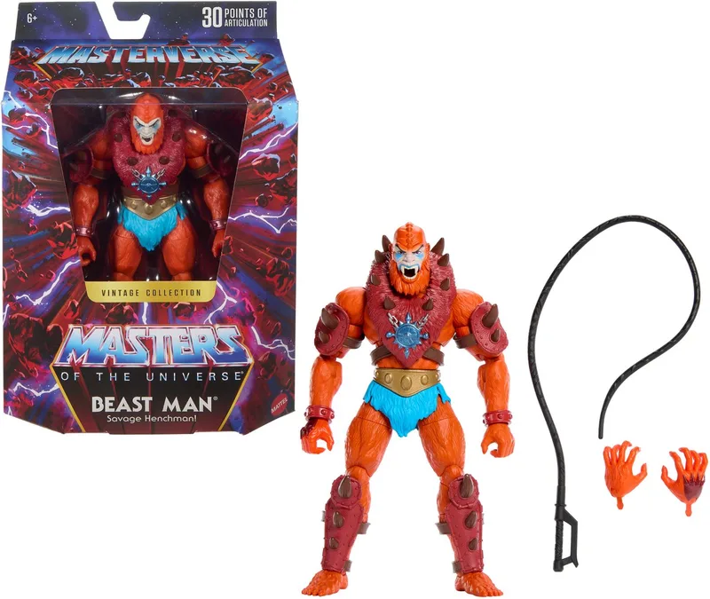 Masters of the Universe Masterverse Action Figure Vintage Collection: Beast Man 18 cm Action Figuur van Mattel in Meerkleurig – productfoto
