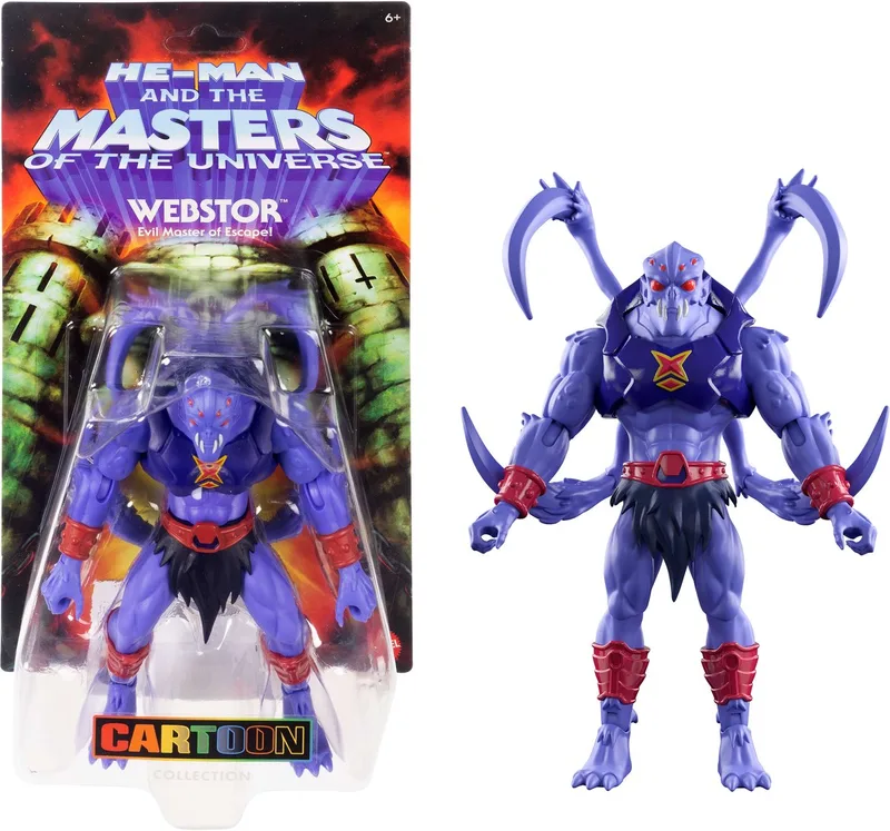Masters of the Universe Origins Action Figure Cartoon Collection: Webstor 14 cm Action Figuur by Mattel in Multicolour – product photo
