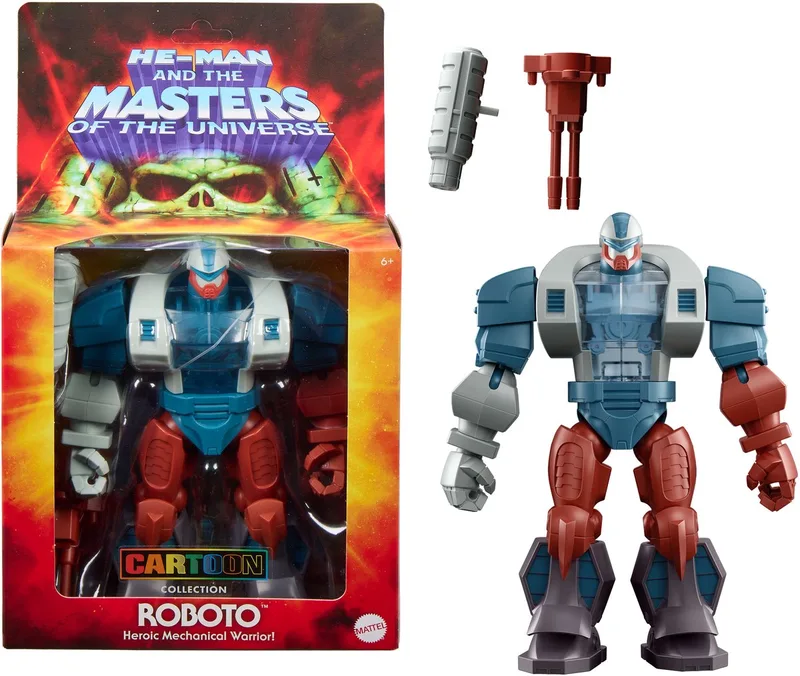 Masters of the Universe Origins Deluxe Action Figure Cartoon Collection: Roboto 14 cm Action Figuur van Mattel in Meerkleurig – productfoto 1 van 6