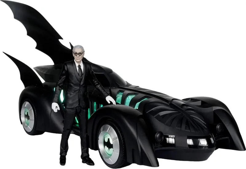 Batman Forever DC Multiverse Action Figure with Vehicle Alfred Pennyworth & Batmobile (Gold Label) 79 cm by McFarlane Toys in Multicolour – product photo
