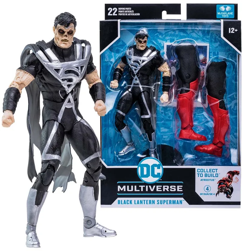 DC Multiverse Build A Action Figure Black Lantern Superman (Blackest Night) 18 cm van McFarlane Toys in Zwart – productfoto