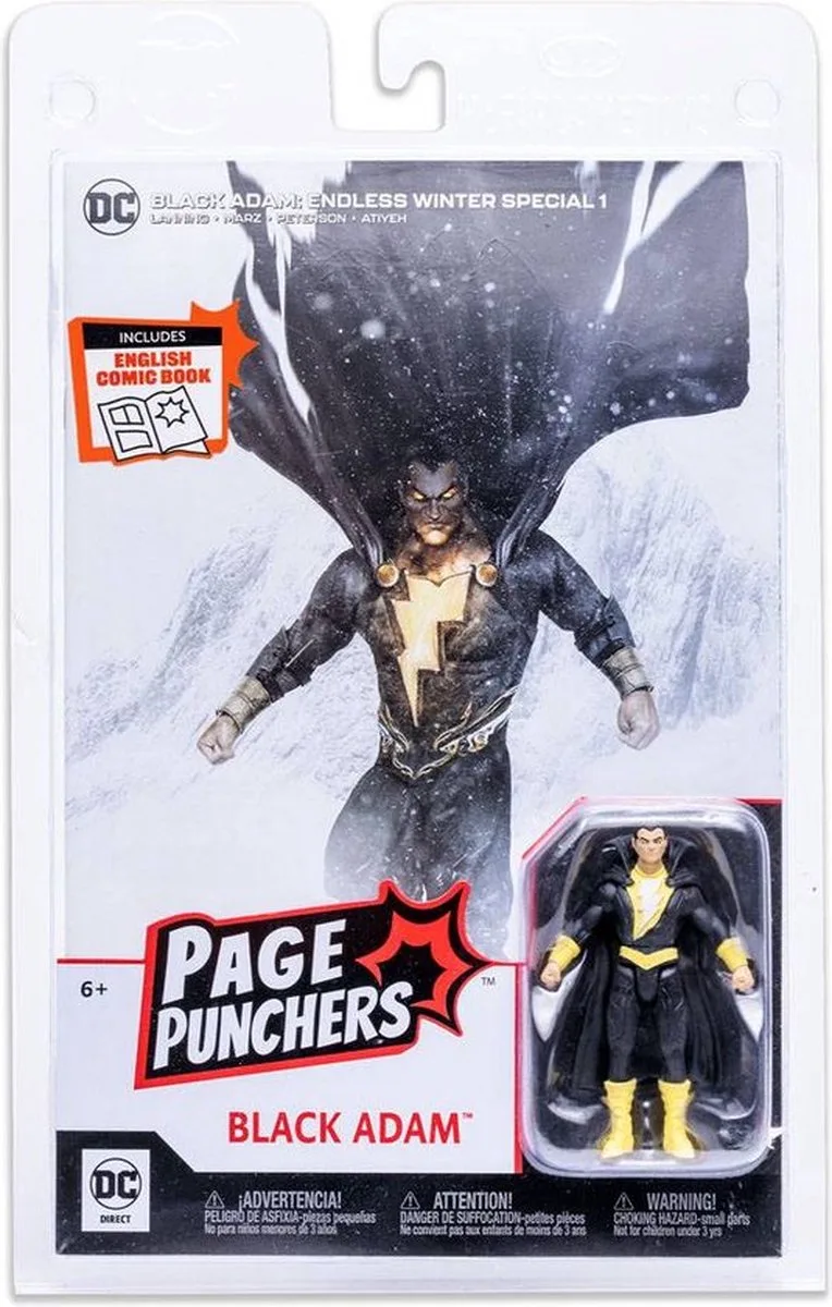 DC Page Punchers Black Adam (Endless Winter) Comic Book + Mini Figuur 8 cm van McFarlane Toys in Zwart – productfoto