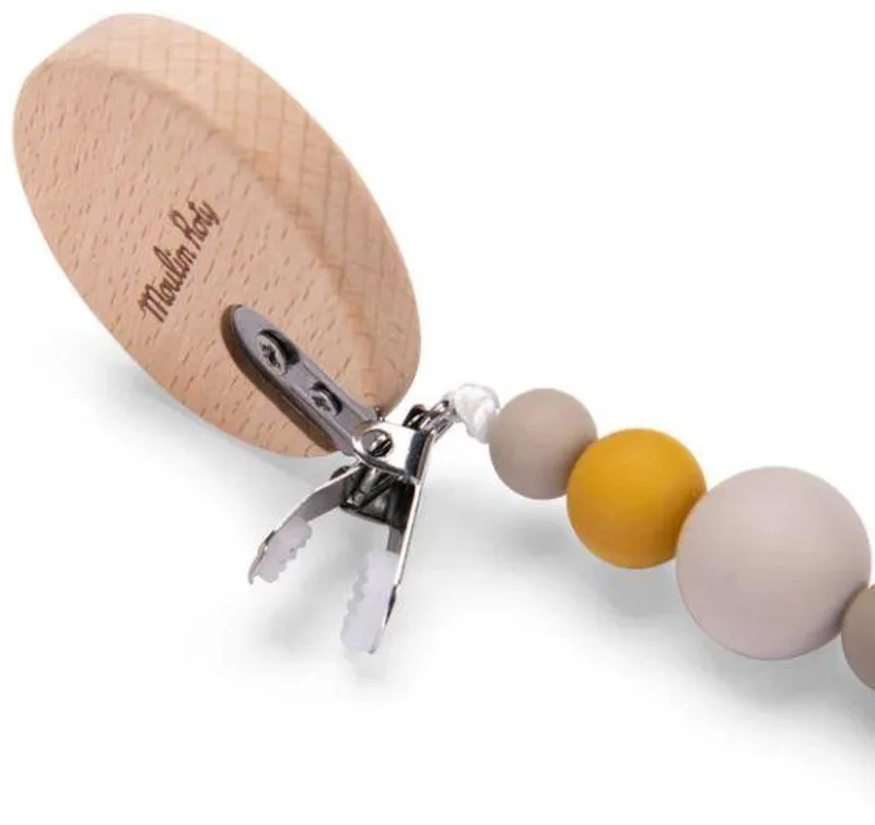 Fopspeenhouder Sous mon Baobab by Moulin Roty in Yellow – product photo