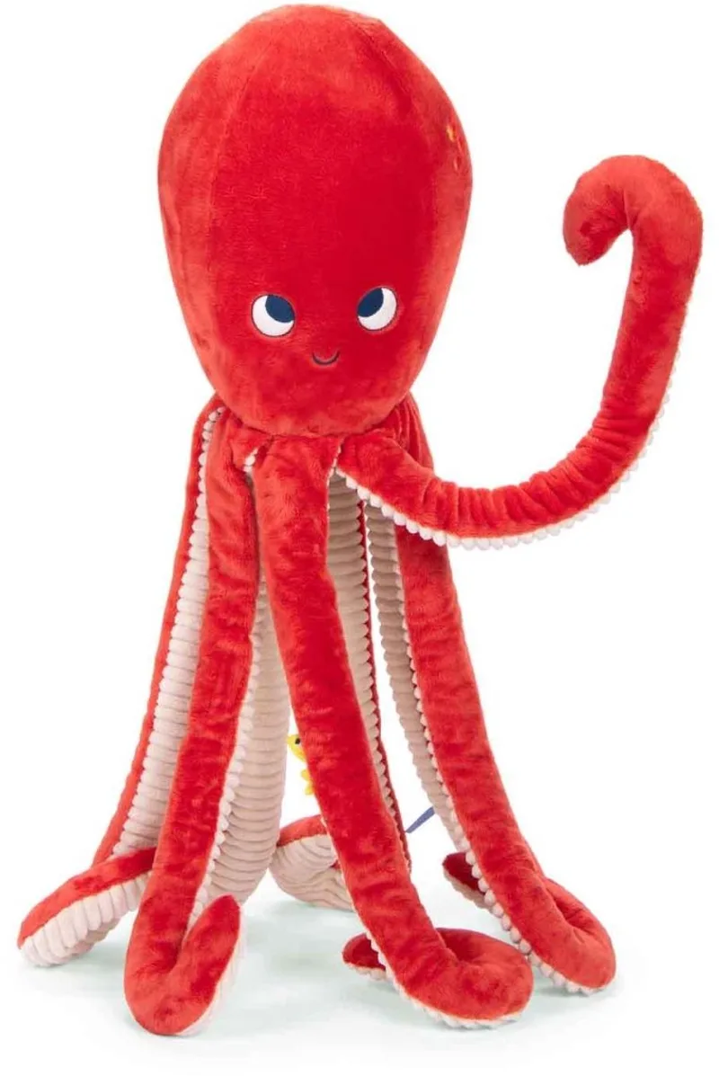 Grote Inktvis Knuffel Paulie by Moulin Roty in Red – product photo