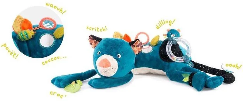 Grote Panther Activiteitenknuffel Dans La Jungle by Moulin Roty in Blue – product photo