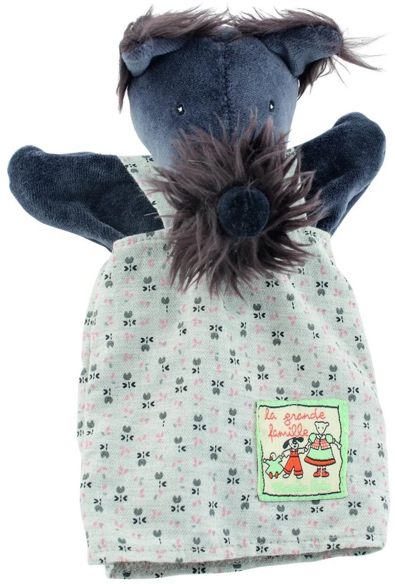 Handpop Hond Walter by Moulin Roty in Blue – product photo