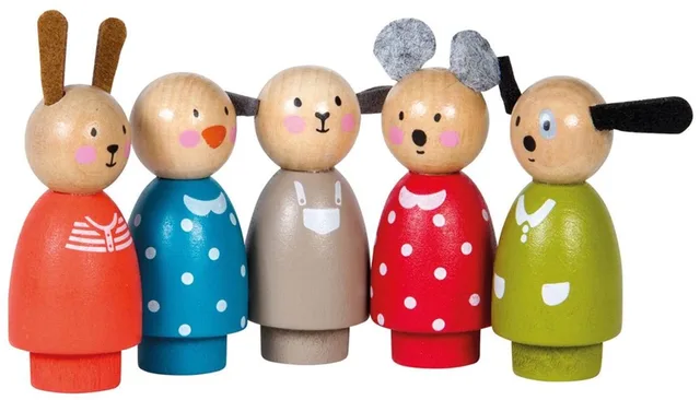 Houten Poppetjes 'La Grande Famille'
