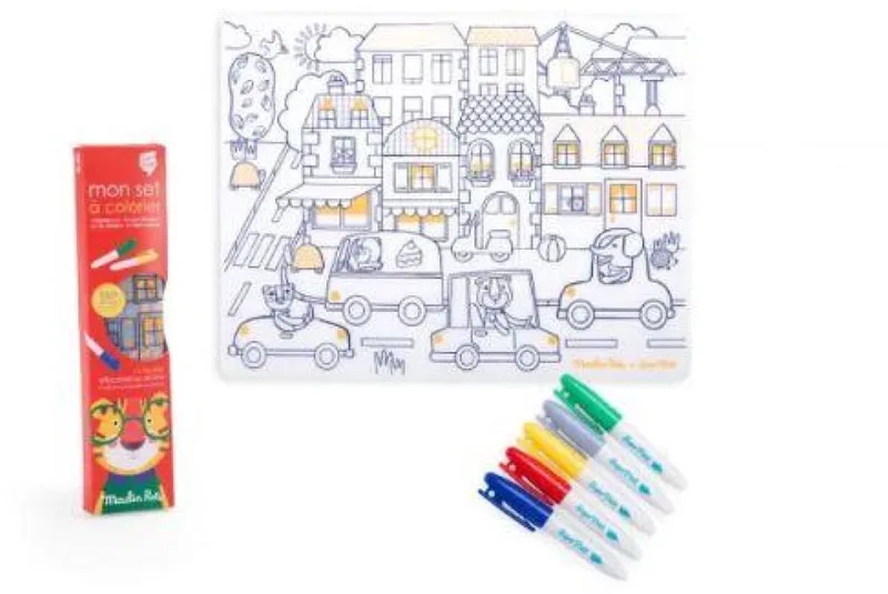 Kleurmat Placemat 'Les Popipop' by Moulin Roty in Multicolour – product photo