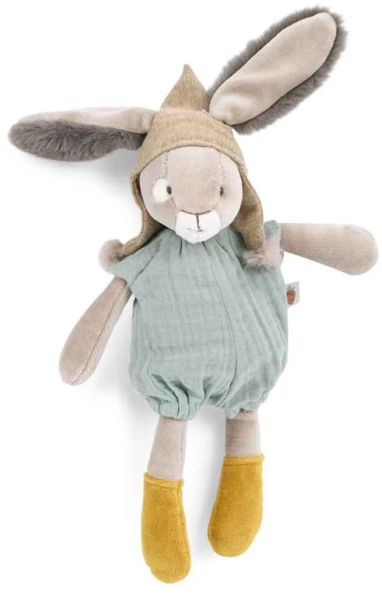 Knuffel 'Konijn' Trois Petits Lapins de Moulin Roty en Jaune – photo produit