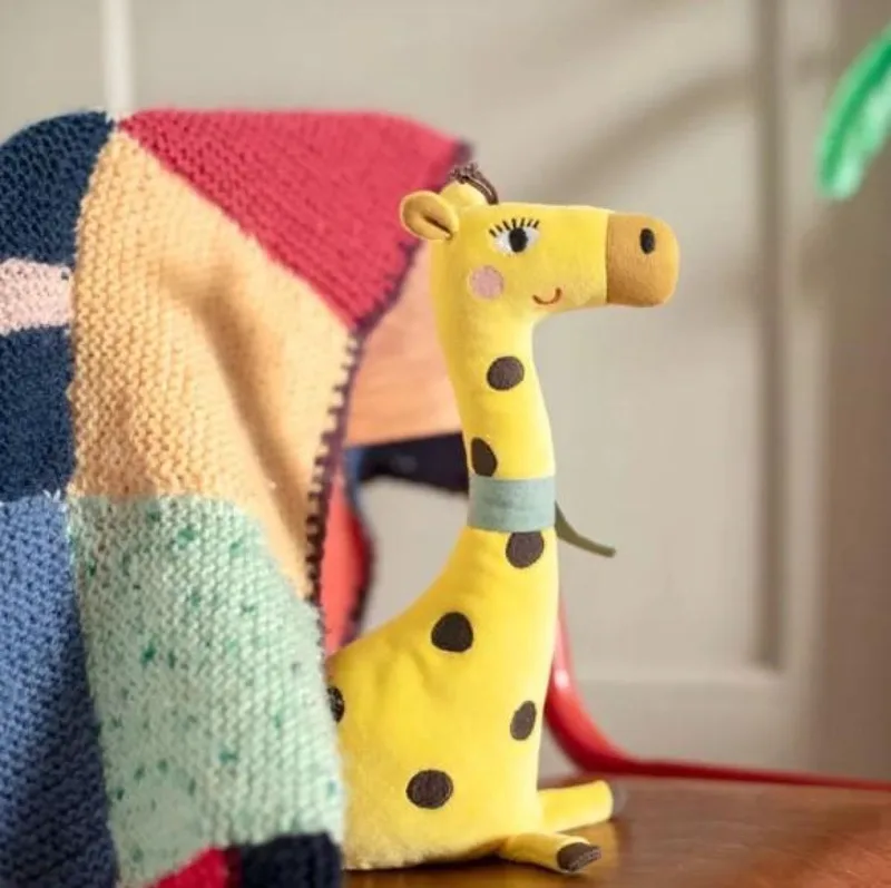 Knuffel Les Toupitis 'Giraf' von Moulin Roty in Gelb – Produktfoto