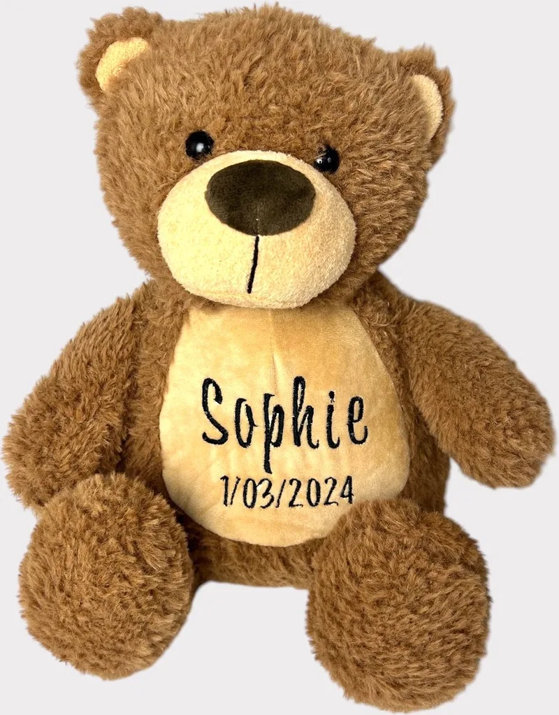 Kinderen/Kinderen Zippie Teddybeer Zacht Pluche Stuk Speelgoed från Mumbles i Midden-Bruin – produktbild