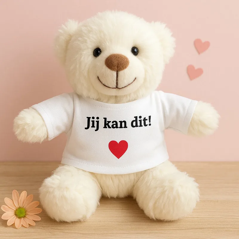 Knuffel beertje- Jij kan dit!- Small från Mumbles i Créme – produktbild