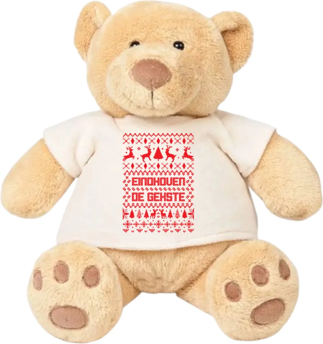 Pluche Beer Eindhoven de gekste - Grappig - Kerstkado - Knuffel - Kado - Teddybeer von Mumbles in Braun – Produktfoto