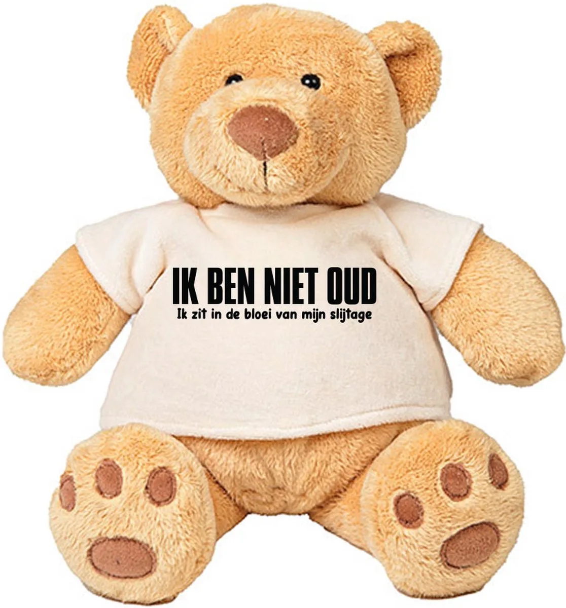 Pluche Beer ik Ben Niet Oud, ik Zit in De Bloei Van Mijn Slijtage - pensioen - verjaardag - moeder - vader - knuffel - beertje de Mumbles en Marron – photo produit