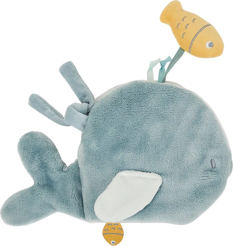 Baby Activiteitenboekje - Walvis - Romeo, Jules en Sally - 15 cm från Nattou i Marmergroen – produktbild
