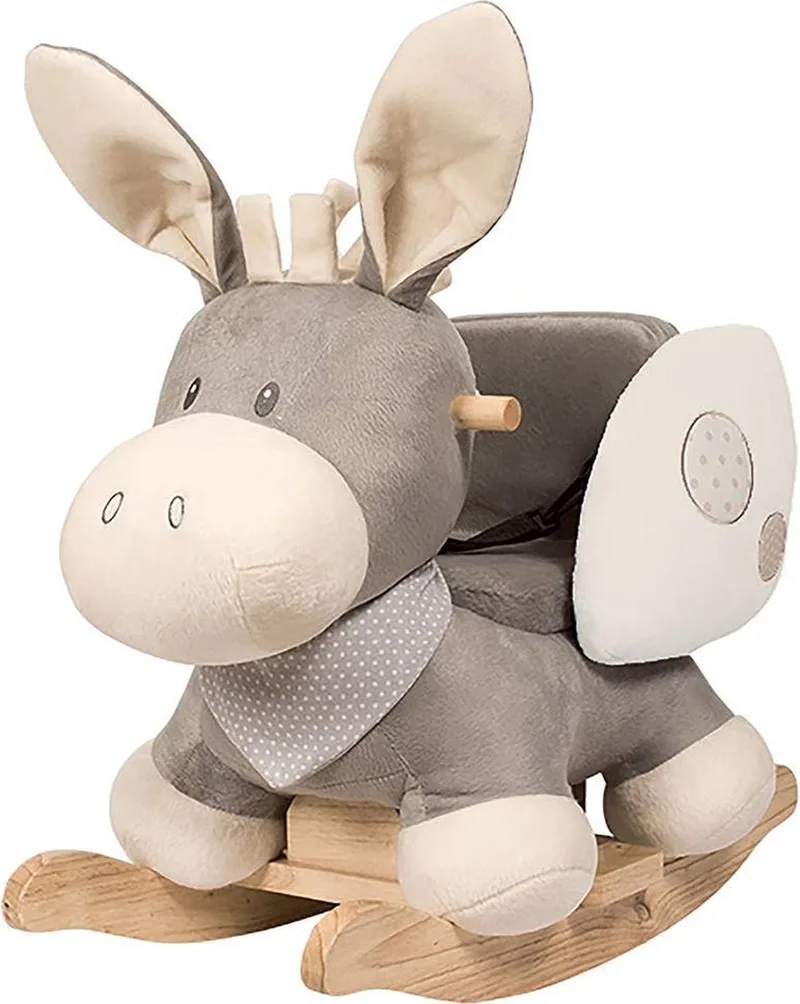 Cappuccino Hobbelpaard Ezel - 60 cm - Schommelpaard - Baby Speelgoed - en Beige by Nattou in Grey – product photo