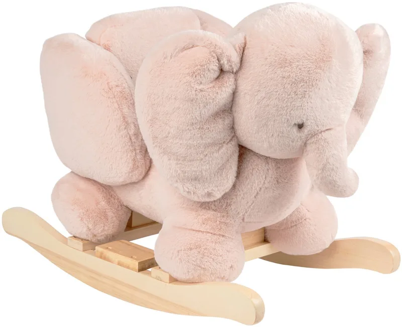 FanFan Hobbelpaard Olifant - 59 cm - Schommelpaard - Baby Speelgoed - Oud de Nattou en Rose – photo produit