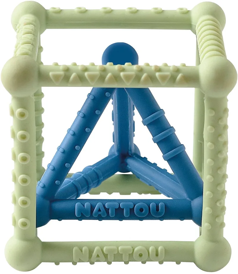 Kubus Speelgoed Silicone - 10 cm by Nattou in Green – product photo