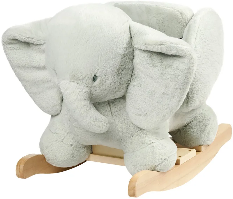 LouLou Hobbelpaard Olifant - 60 cm - Schommelpaard - Baby Speelgoed von Nattou in Lindegroen – Produktfoto