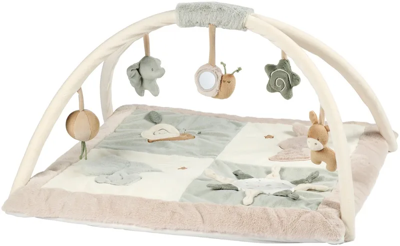 LouLou Speelmat Baby met Ronde Bogen - 80 x 80 cm - Activiteiten Speelkleed Baby - Baby Speelgoed - Groen - Beige - Ecru von Nattou in Zachte kleuren – Produktfoto
