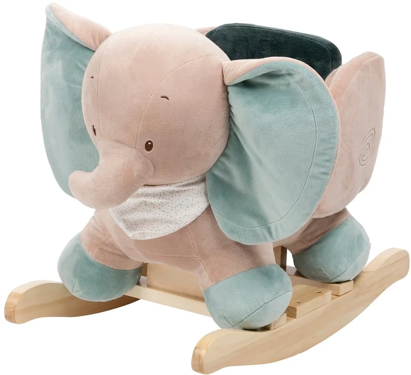 Olifant Axel - Schommelpaard - Hobbelpaard - 63x33x45 cm - Groen/Beige von Nattou in Beige – Produktfoto