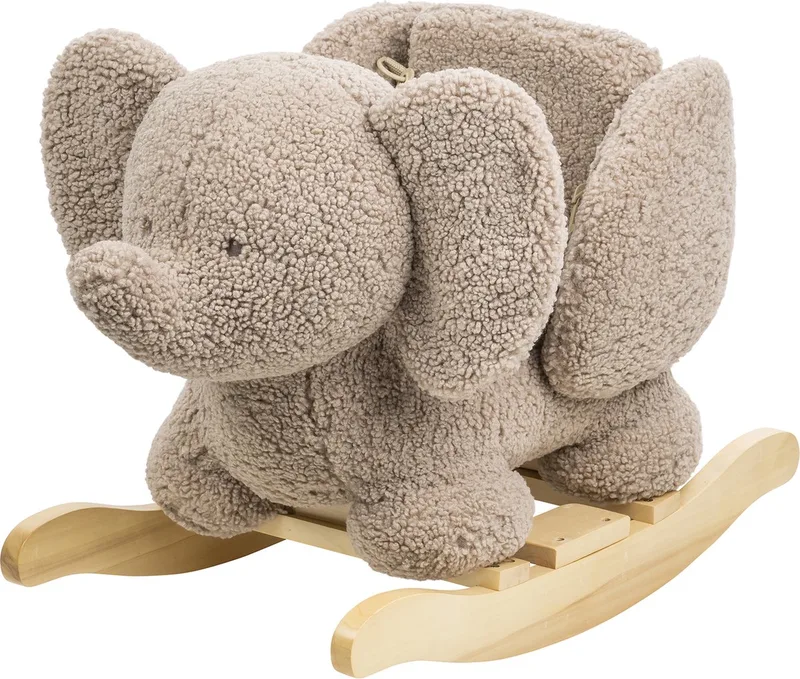 olifant Teddy - schommelpaard - Hobbelpaard - 59 x 45 cm - Taupe by Nattou in Taupe olifant – product photo