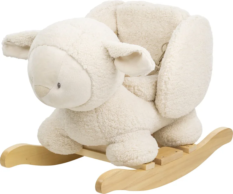 schaap Teddy - schommelpaard - Hobbelpaard - 59 x 45 cm - Ecru von Nattou in Ecru schaap – Produktfoto