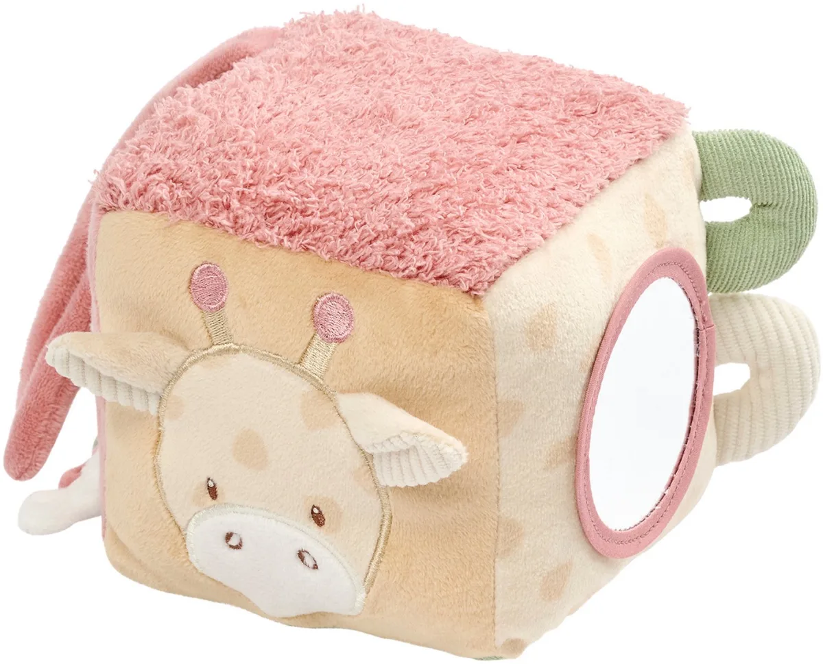 Zachte Activiteiten Kubus Giraf Gina - Baby Speelgoed - 11 cm - Zachte Kleuren van Nattou in Meerkleurig – productfoto
