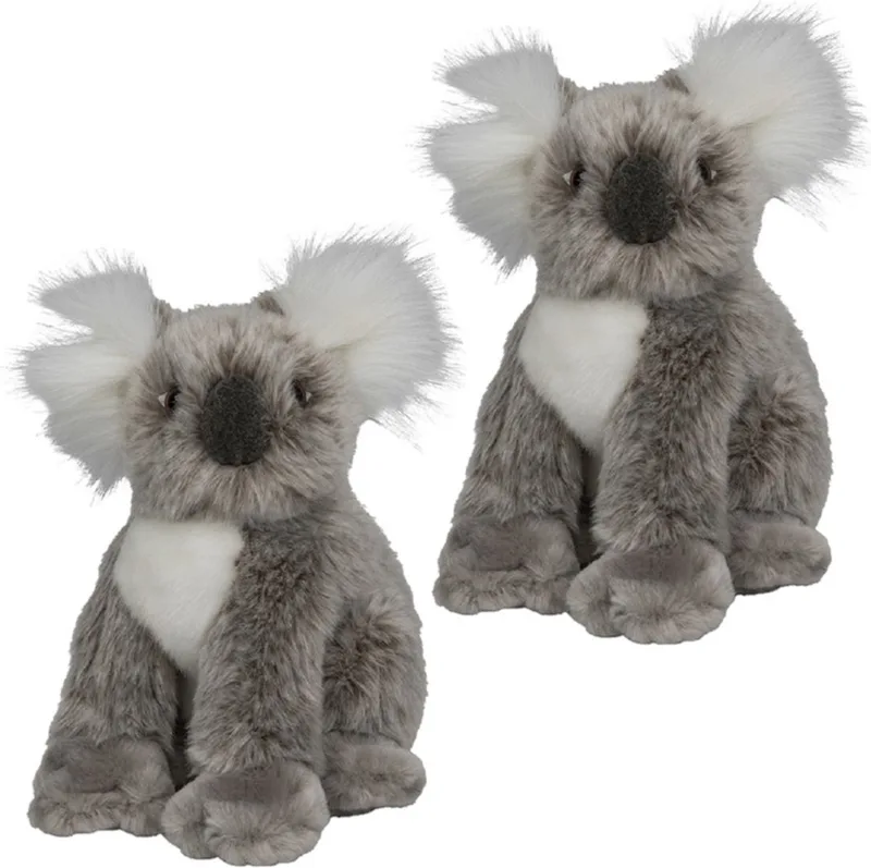 2x stuks pluche koala beer knuffel 18 cm - Australische dieren knuffels - Kinder speelgoed de Nature Planet en Multicolore – photo produit