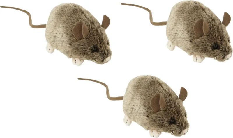 3x stuks pluche knuffel muis/muizen van 12 cm - Speelgoed dieren voor kinderen de Nature Planet en Multicolore – photo produit