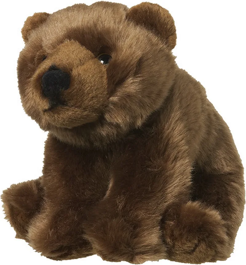 beer Knuffel - 18 cm - beren knuffelbeesten van Nature Planet in Bruin – productfoto