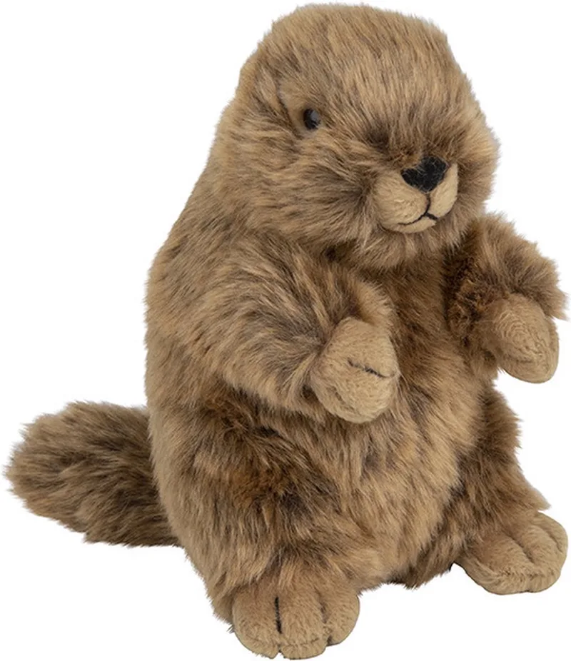 Berg Marmot - pluche knuffel - 18 cm - bosdieren knuffels de Nature Planet en Marron – photo produit