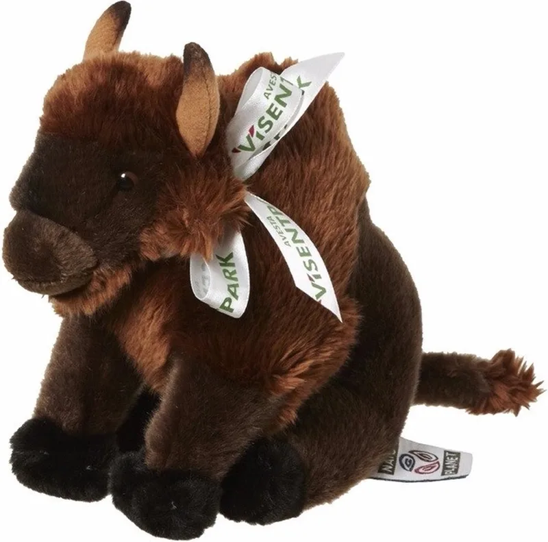 Bizon/buffel pluche knuffel dier van 18 cm - speelgoed wilde dieren by Nature Planet in Brown – product photo