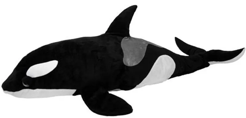 Knuffel orka - pluche - veel details - zwart/wit - 90 cm - knuffeldier van Nature Planet in Zwart – productfoto