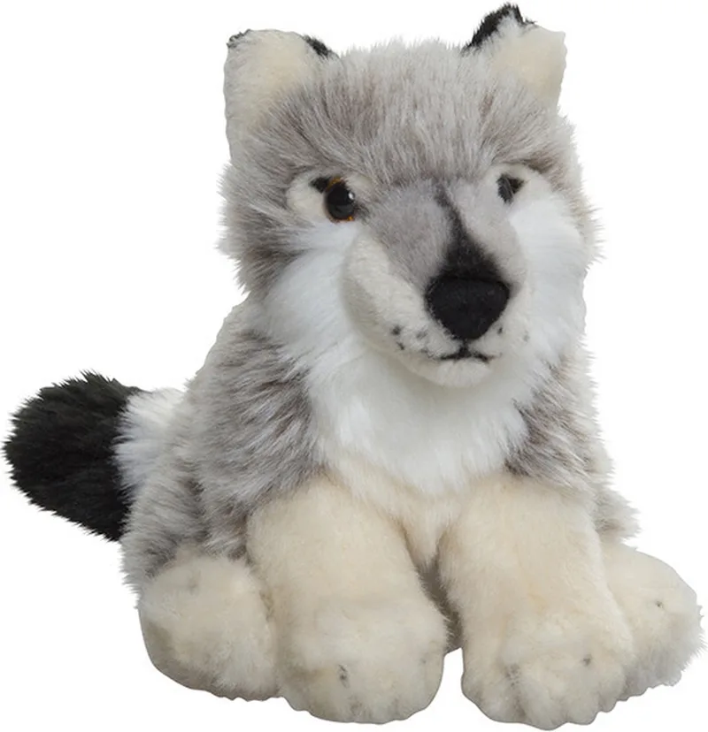 Knuffel Wolf - zachte pluche - 16 cm - wolven knuffeldier från Nature Planet i Flerfärgad – produktbild