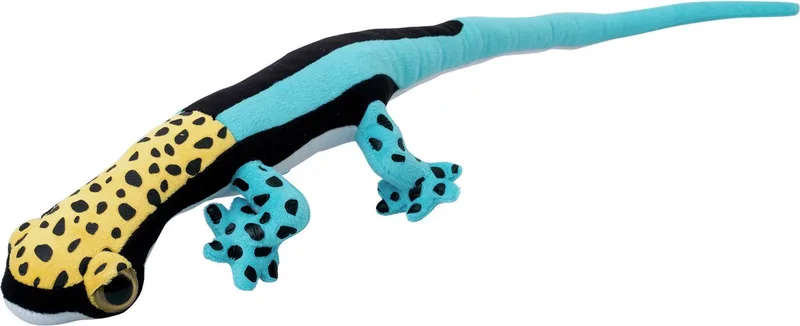 Knuffeldier Arizona Gekko Hagedis - zachte pluche stof - premium knuffels - blauw/geel - 62 cm by Nature Planet in Yellow – product photo