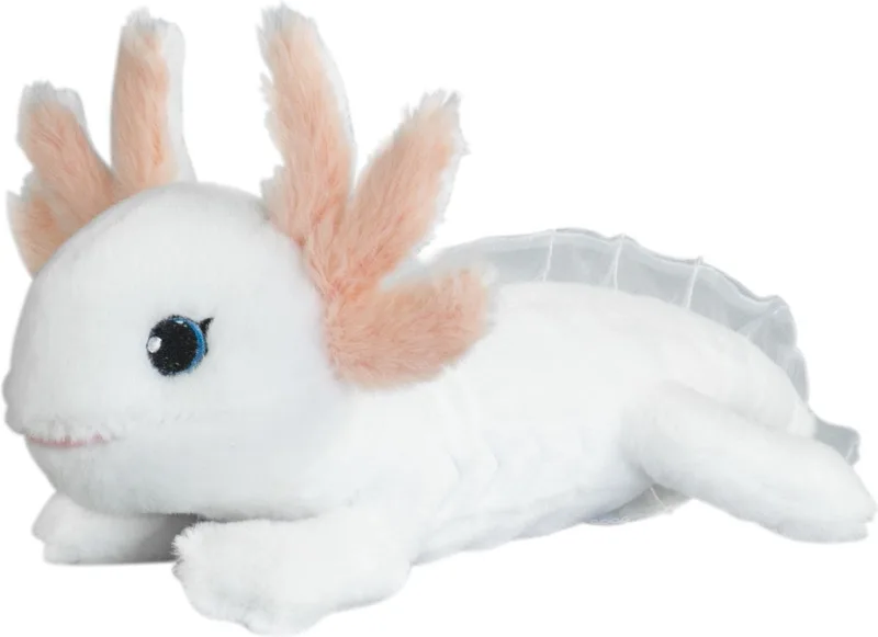 Knuffeldier Axolotl - zachte pluche stof - premium knuffels - 30 cm - reptiel knuffel de Nature Planet en Blanc – photo produit