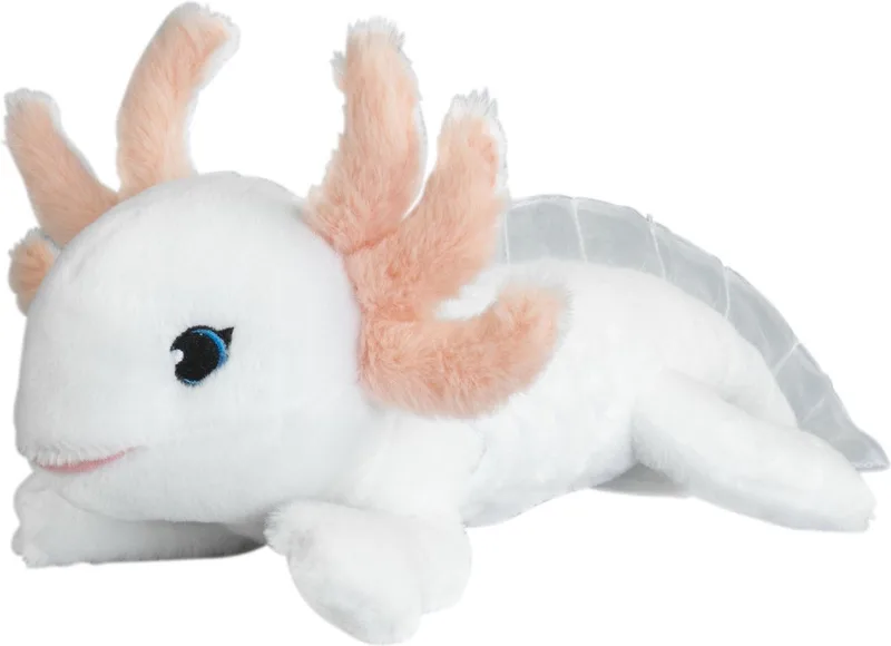 Knuffeldier Axolotl - zachte pluche stof - premium knuffels - 40 cm - reptiel knuffel van Nature Planet in Wit – productfoto
