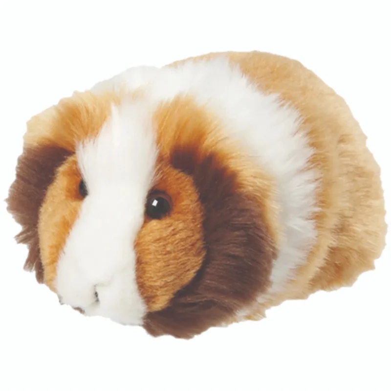 Knuffeldier Cavia - pluche knuffel - 13 cm - bruin/wit - huisdieren knuffel by Nature Planet in Lichtbruin – product photo
