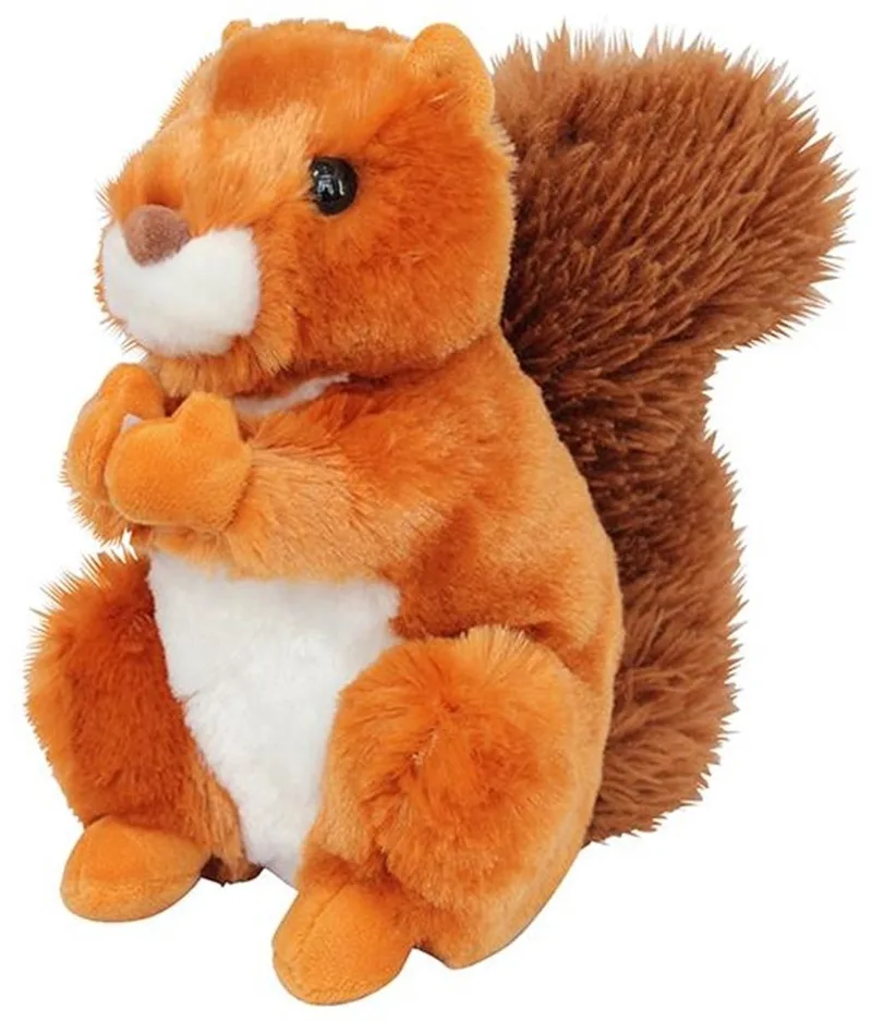 Knuffeldier eekhoorn - zachte pluche stof - veel details - 18 cm by Nature Planet in Red – product photo