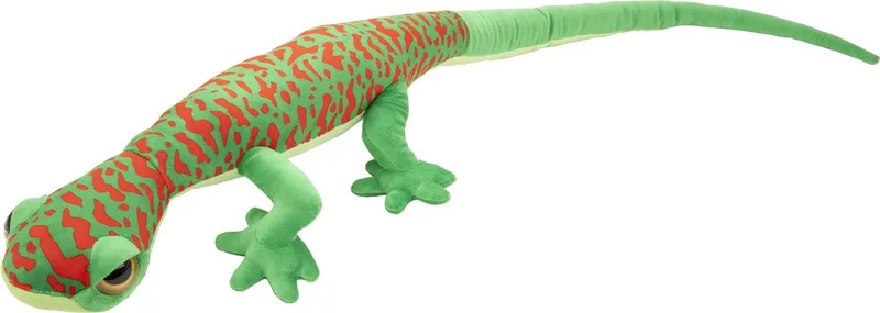 Knuffeldier Gekko Hagedis - pluche knuffel - 112 cm - groen/rood - bosdiertje by Nature Planet in Green – product photo