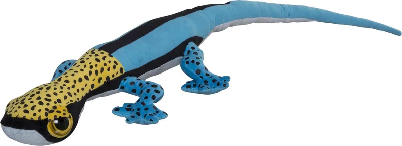 Knuffeldier Gekko Hagedis - zachte pluche stof - premium knuffels - blauw/geel - 112 cm van Nature Planet in Meerkleurig – productfoto