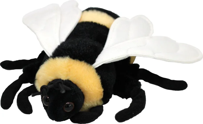 Knuffeldier Honingbij/bijen - pluche knuffel - geel/zwart - 15 cm från Nature Planet i Gul – produktbild
