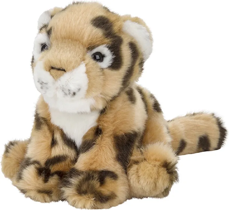 Knuffeldier luipaard - pluche knuffel - 15 cm - wilde dieren thema by Nature Planet in Multicolour – product photo