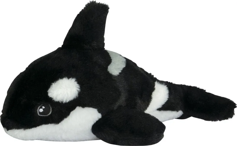 Knuffeldier Orka - zachte pluche stof - premium knuffels - zwart/wit - 35 cm - zeedieren/vissen by Nature Planet in Black – product photo