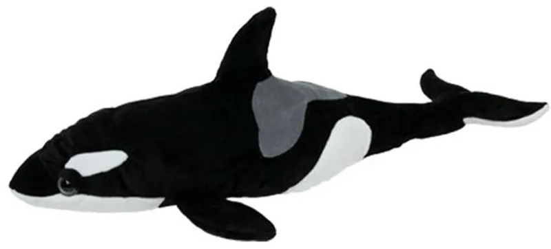 Knuffeldier orka - zachte pluche stof - veel details - zwart/wit - 54 cm - Cadeau - Kinderen - Zeedieren by Nature Planet in Black – product photo