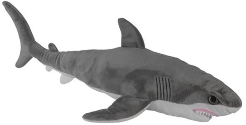 Knuffeldier witte haai - zachte pluche stof - veel details - 58 cm - Cadeau - Kinderen - Zeedieren by Nature Planet in Grey – product photo