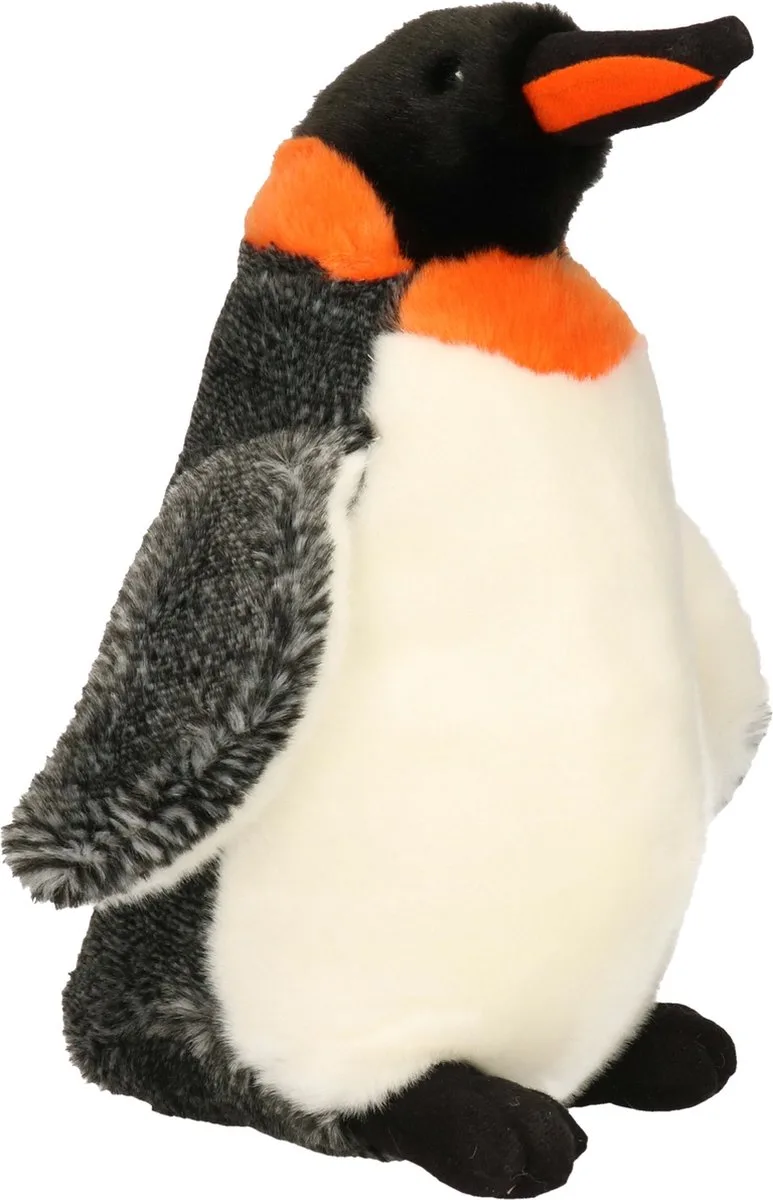 Koningspinguin - zwart/wit - 28 cm - pluche dieren knuffels - Pinguins de Nature Planet en Multicolore – photo produit
