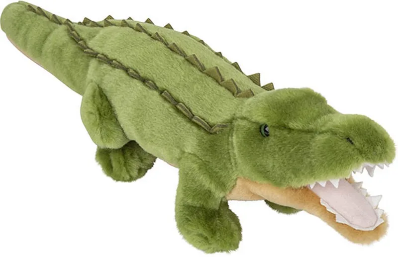 Krokodil knuffel - pluche - groen - 36 cm - knuffeldier von Nature Planet in Mehrfarbig – Produktfoto